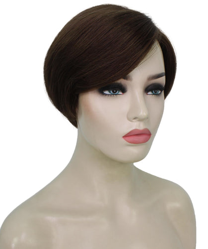 Medium Brown Pixie Hair Wig