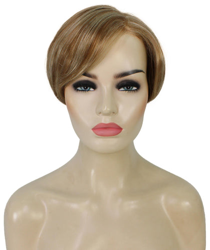 Light Aurburn with Bld Highlight Front Pixie Hair Wig