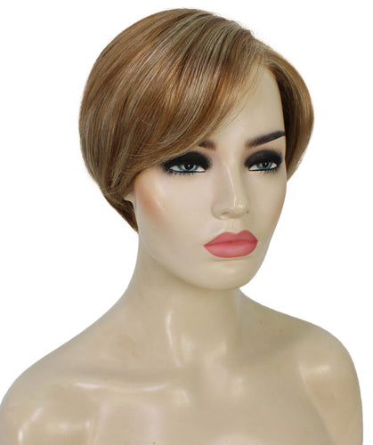 Light Aurburn with Bld Highlight Front Pixie Hair Wig