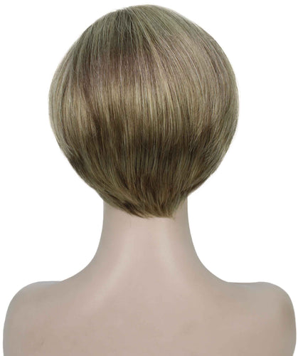 Honey Blonde with Light Brown Highlight Pixie Hair Wig