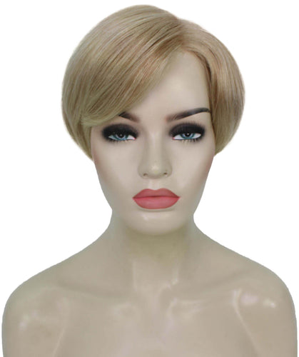 Golden Blonde with 613 Plantinum Tips Pixie Hair Wig