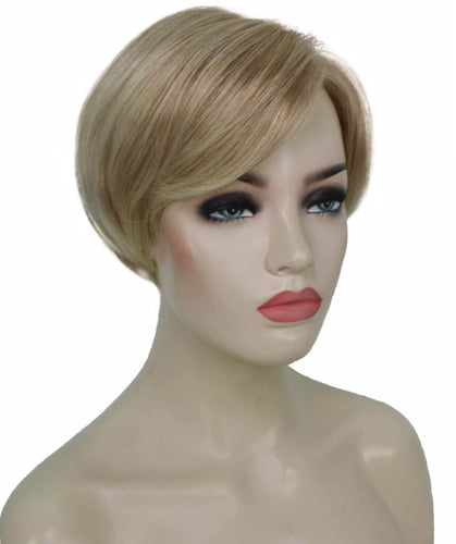 Golden Blonde with 613 Plantinum Tips Pixie Hair Wig