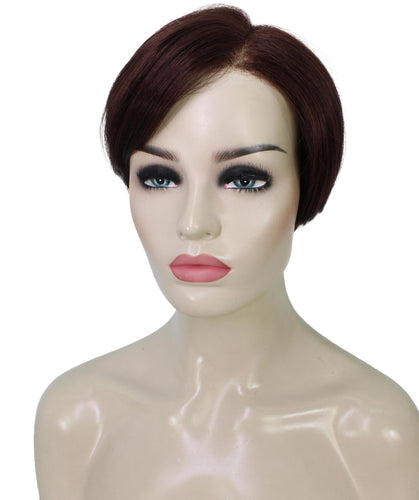 Dark Auburn Pixie Hair Wig