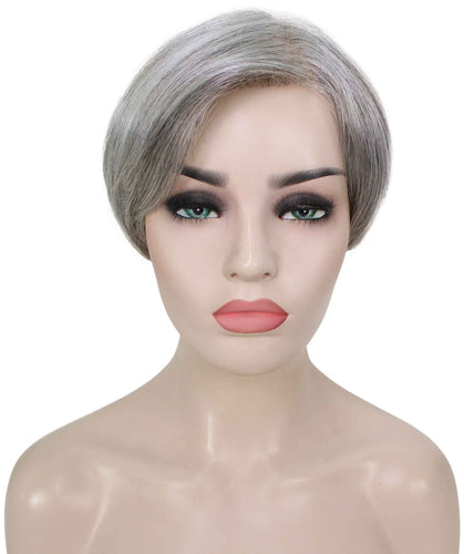 Salt & Pepper Grey Pixie Hair Wig