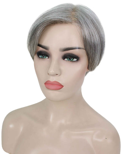 Salt & Pepper Grey Pixie Hair Wig