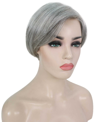 Salt & Pepper Grey Pixie Hair Wig