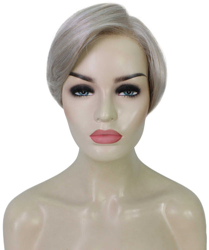 Light Silver Grey Pixie Hair Wig