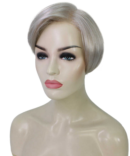 Light Silver Grey Pixie Hair Wig