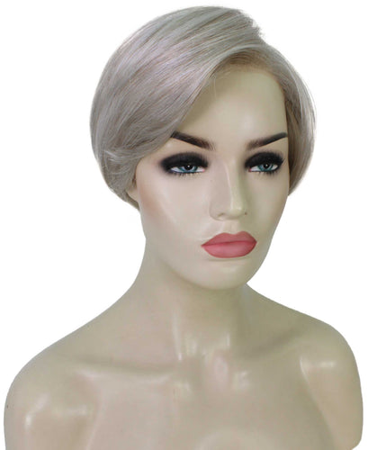 Light Silver Grey Pixie Hair Wig