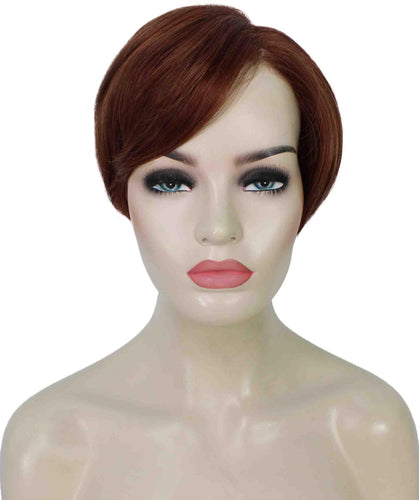 Bright Auburn mixed with Dark Auburn Pixie Hair Wig