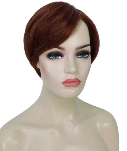 Bright Auburn mixed with Dark Auburn Pixie Hair Wig