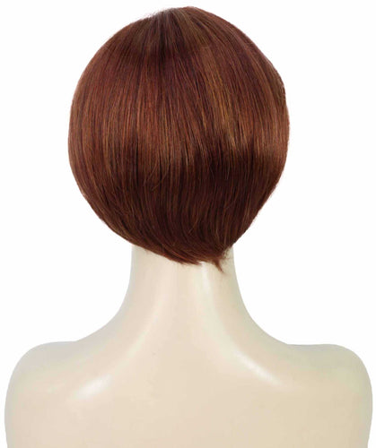 Bright Auburn mixed with Dark Auburn Pixie Hair Wig