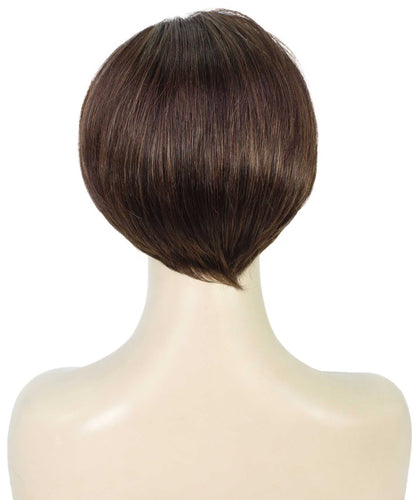 Chestnut Brown with Light Brown Highlight Pixie Hair Wig