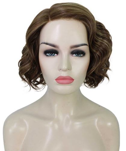 Light Brown with Blonde Highlight Front (Front) monofilament lace front wigs