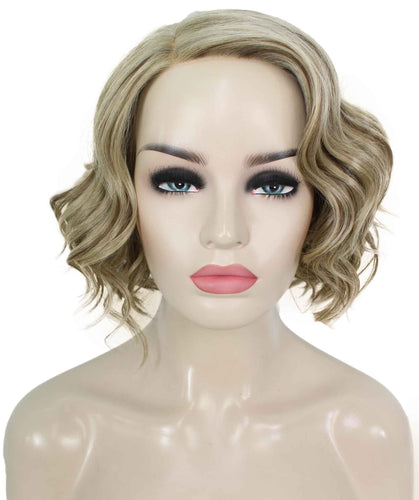 Honey Blonde with Light Brown Highlight monofilament lace front wigs