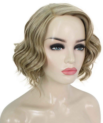 Honey Blonde with Light Brown Highlight monofilament lace front wigs