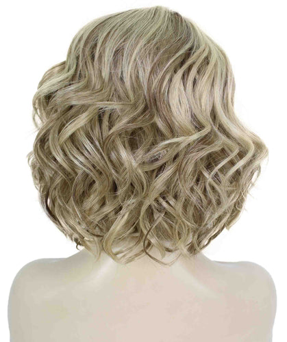 Honey Blonde with Light Brown Highlight monofilament lace front wigs