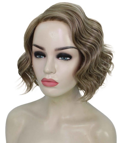 Light Ash Brown with Light Blonde Frost monofilament lace front wigs