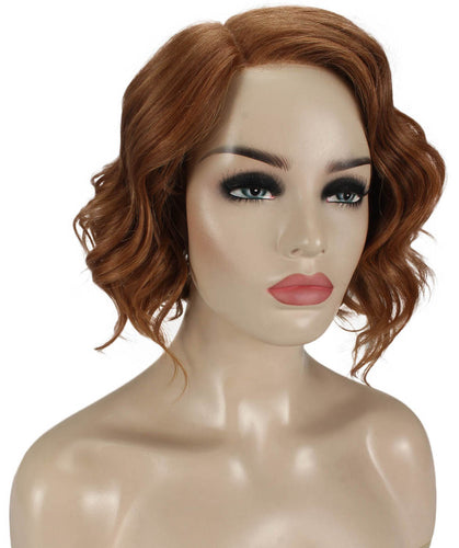 Medium Auburn with Light Aurburn Tips monofilament lace front wigs