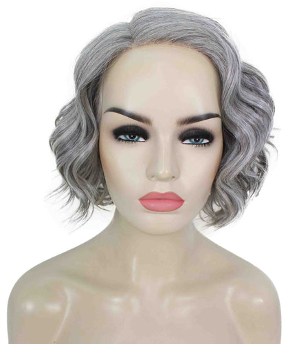 Salt & Pepper Grey monofilament lace front wigs