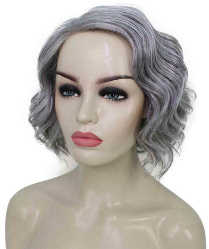 Salt & Pepper Grey with Silver Grey HL Front monofilament lace front wigs