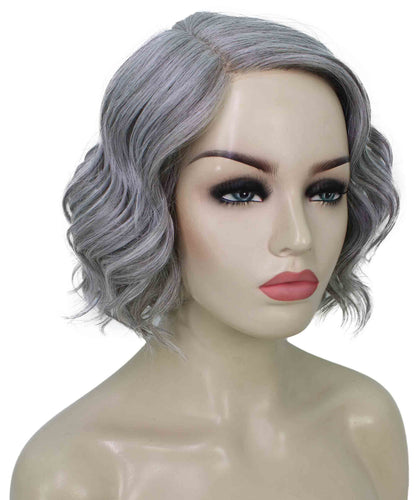 Salt & Pepper Grey with Silver Grey HL Front monofilament lace front wigs