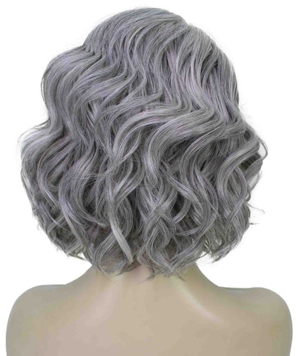 Salt & Pepper Grey with Silver Grey HL Front monofilament lace front wigs