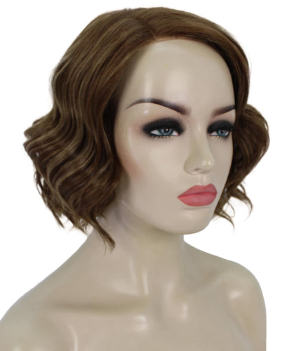 Light Brown with Blonde Highlight Front monofilament lace front wigs