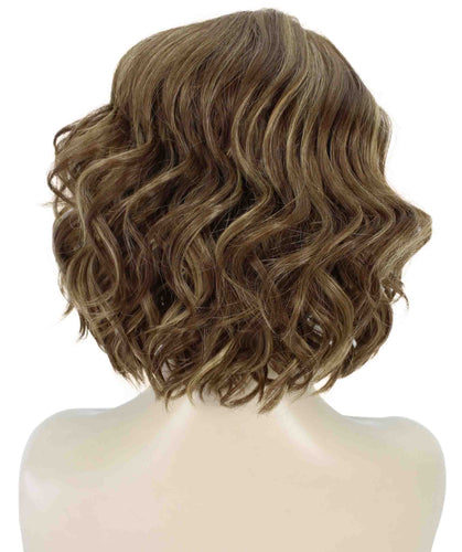Light Brown with Blonde Highlight Front monofilament lace front wigs