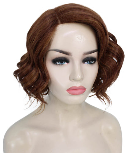 Bright Auburn mixed with Dark Auburn monofilament lace front wigs