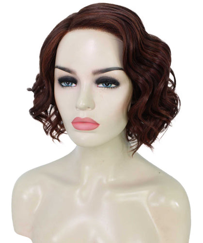 Dark Aurburn with Falme Auburn Highlights monofilament lace front wigs