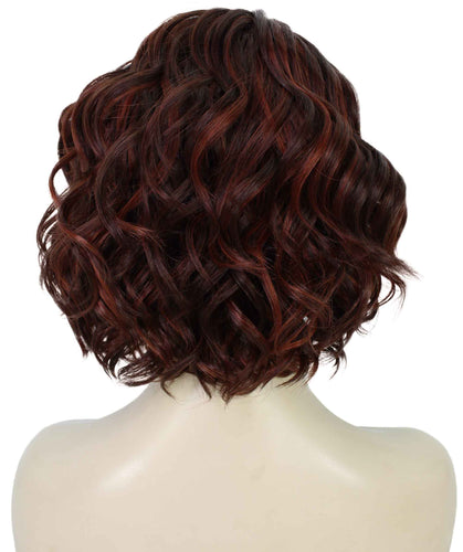 Dark Aurburn with Falme Auburn Highlights monofilament lace front wigs