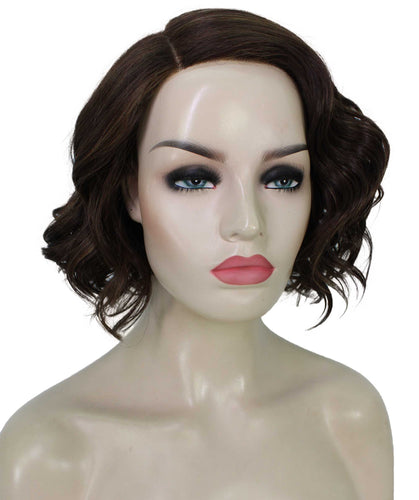 Chestnut Brown with Light Brown Highlight monofilament lace front wigs