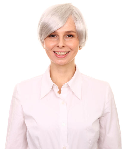 Silver Grey Pixie Hair Wig