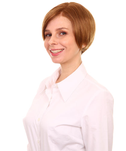 Medium Auburn with Light Aurburn Tips Pixie Hair Wig