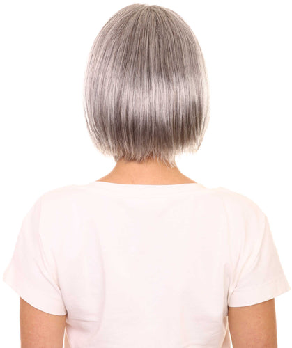 Salt & Pepper Grey with Silver Grey HL Front bob wigs for women