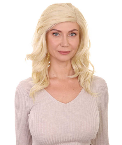 Platinum Blonde synthetic swiss lace front wigs