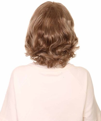 Light Ash Brown with Light Blonde Frost layered bob wig