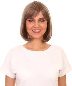 Goldie by Still Me | Bob Cut Wig with Bangs | Kanekalon Synthetic |Goldie Hair And Wigs | Monofilament Lace Front